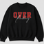 Trendy Overthinking Sweatshirt voor Volwassenen – Comfortabele Katoen-Polyester Mix in Zwart Met Opvallende Rood-Witte Tekst