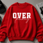 Trendy Overthinking Sweatshirt voor Volwassenen – Comfortabele Katoen-Polyester Mix in Zwart Met Opvallende Rood-Witte Tekst