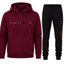 Modieuze Paris Hoodie en Joggingbroek Set - Comfortabele Sportieve Stijl in Blauw en Zwart met Unieke Gradient Print