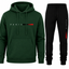 Modieuze Paris Hoodie en Joggingbroek Set - Comfortabele Sportieve Stijl in Blauw en Zwart met Unieke Gradient Print