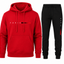 Modieuze Paris Hoodie en Joggingbroek Set - Comfortabele Sportieve Stijl in Blauw en Zwart met Unieke Gradient Print