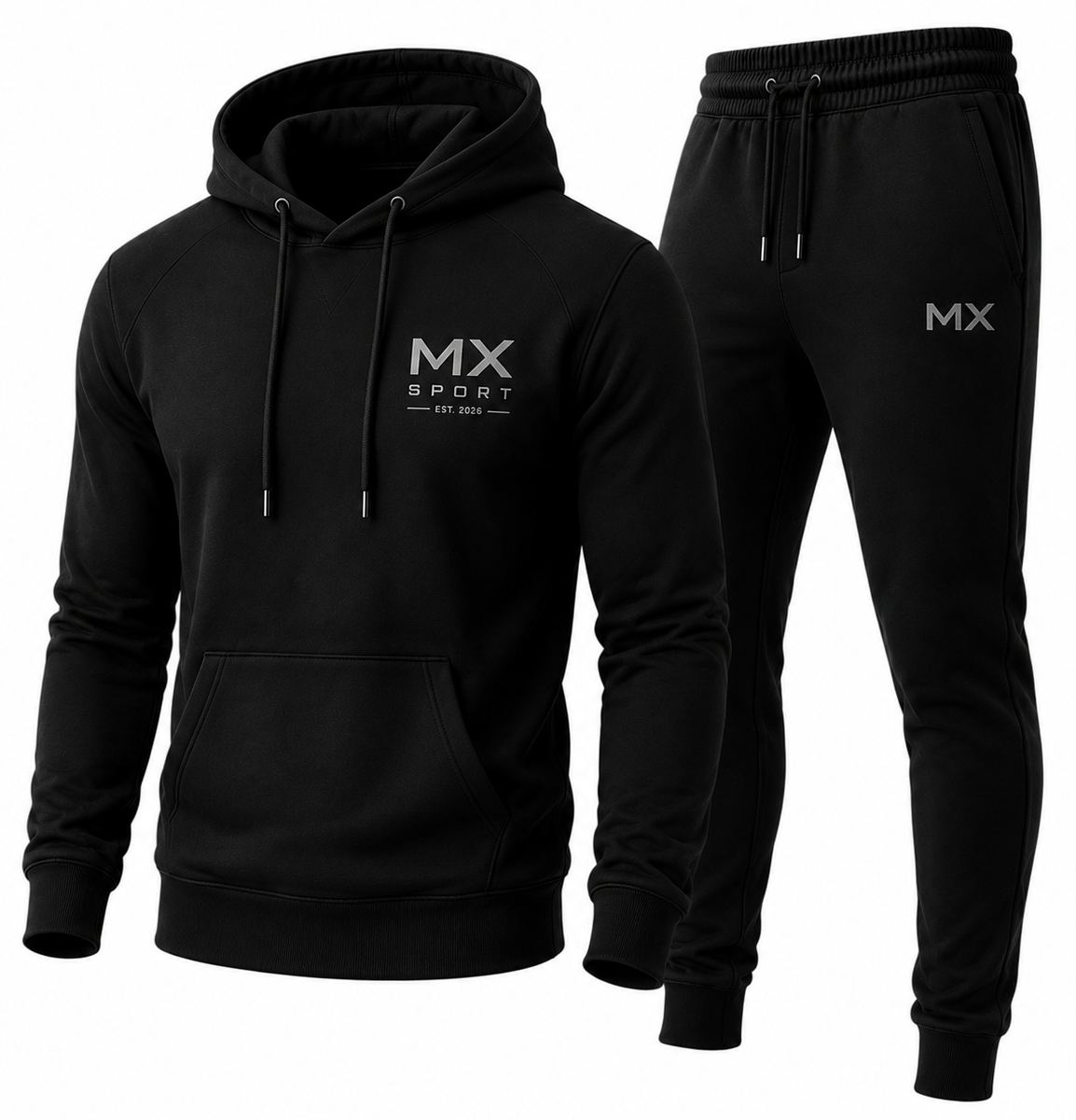 Stijlvolle MX Sport Hoodie en Joggingbroek Set - Comfortabel, Ademend en Elastisch Trainingspak voor Mannen