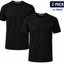 2-Pack - T-Shirts Heren - 100% Katoen - Wit/Zwart/Navy-Blauw - Comfort Fit - Maat M