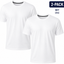 2-Pack - T-Shirts Heren - 100% Katoen - Wit/Zwart/Navy-Blauw - Comfort Fit - Maat M