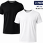 2-Pack - T-Shirts Heren - 100% Katoen - Wit/Zwart/Navy-Blauw - Comfort Fit - Maat M