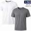 2-Pack - T-Shirts Heren - 100% Katoen - Wit/Zwart/Navy-Blauw - Comfort Fit - Maat M