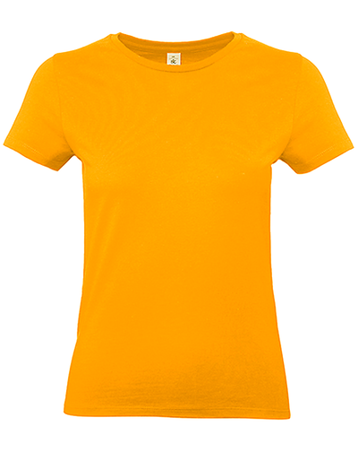 Stijlvol en Comfortabel T-shirt Dames - Korte Mouw - 100% Katoen  - Oranje - Maat S