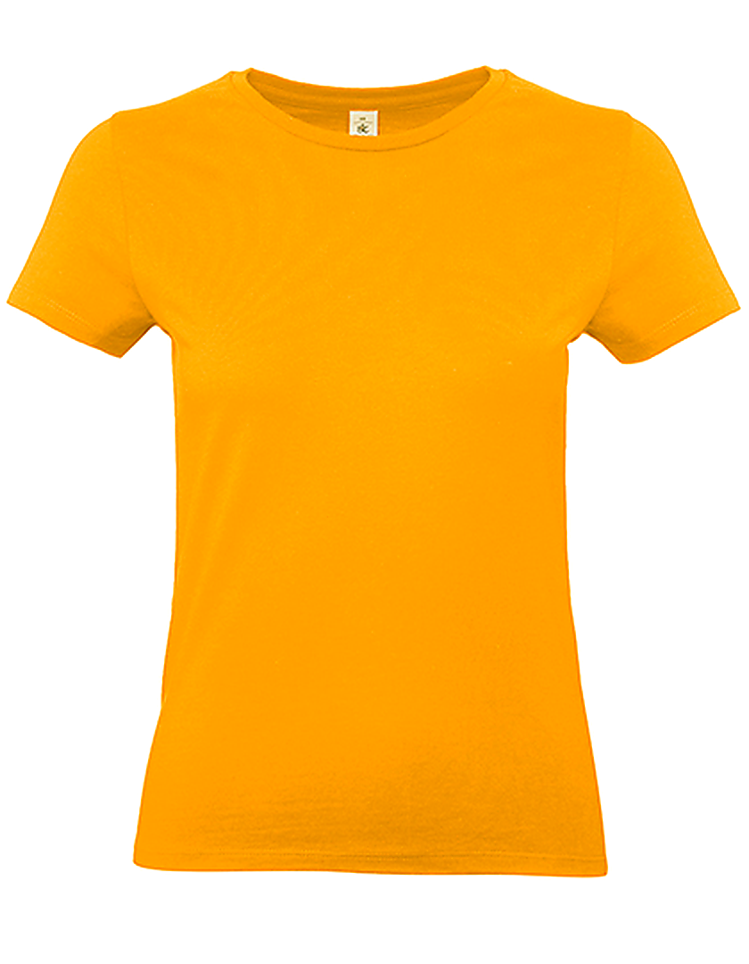 Stijlvol en Comfortabel T-shirt Dames - Korte Mouw - 100% Katoen  - Oranje - Maat S