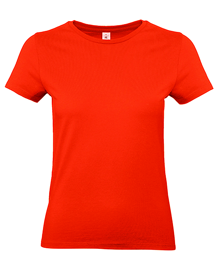 Stijlvol en Comfortabel T-shirt Dames - Korte Mouw - 100% Katoen  - Oranje - Maat S
