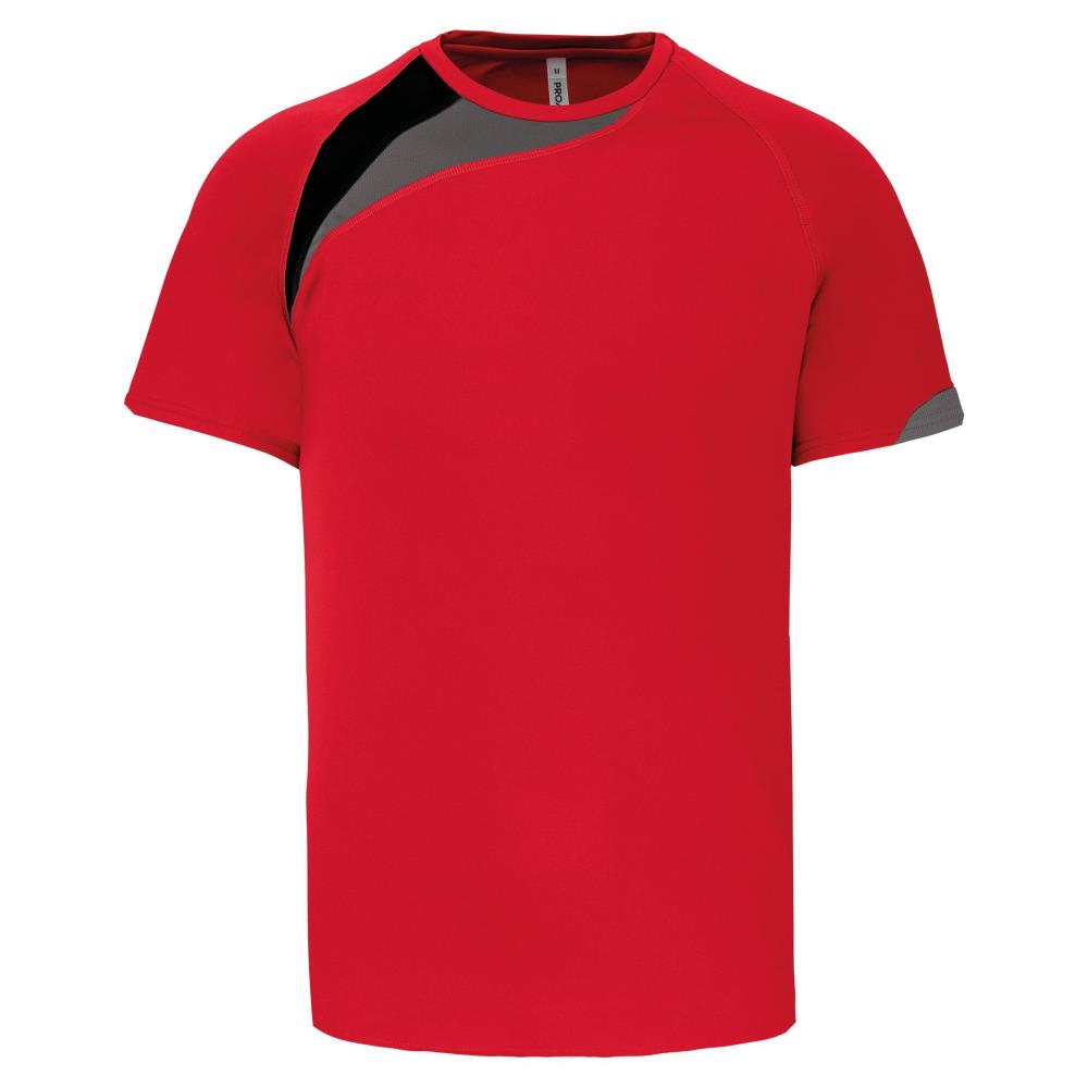 High-Performance Sport shirt Heren - 100% Polyester - Zwart - Maat S