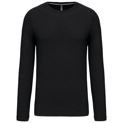 T-Shirt Heren Longsleeve -	100% katoen - Comfortabele Basic Sweaterlook Long Sleeve - Grijs - Maat S