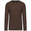 T-Shirt Heren Longsleeve -	100% katoen - Comfortabele Basic Sweaterlook Long Sleeve - Grijs - Maat S