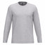 T-Shirt Heren Longsleeve -	100% katoen - Comfortabele Basic Sweaterlook Long Sleeve - Grijs - Maat S