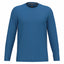 T-Shirt Heren Longsleeve -	100% katoen - Comfortabele Basic Sweaterlook Long Sleeve - Grijs - Maat S