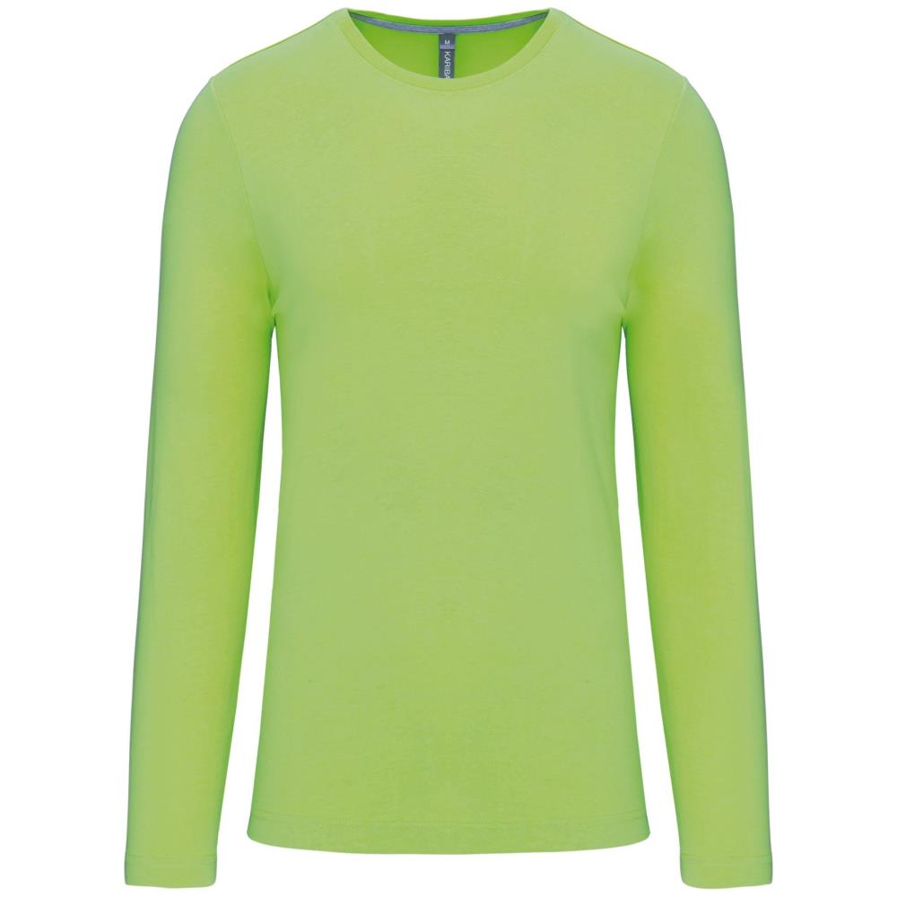 T-Shirt Heren Longsleeve -	100% katoen - Comfortabele Basic Sweaterlook Long Sleeve - Grijs - Maat S