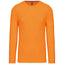 T-Shirt Heren Longsleeve -	100% katoen - Comfortabele Basic Sweaterlook Long Sleeve - Grijs - Maat S