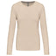 T-Shirt Dames Longsleeve - 100% katoen - Comfortabele Basic Sweaterlook Long Sleeve - Grijs - Maat S