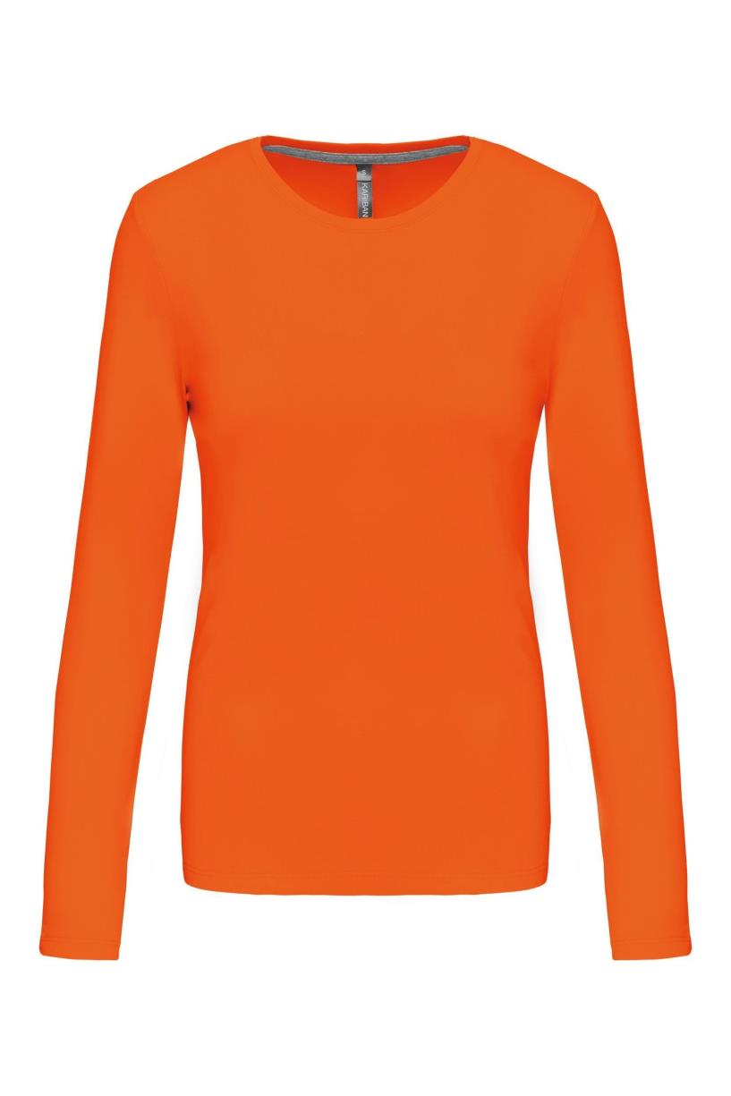 T-Shirt Dames Longsleeve - 100% katoen - Comfortabele Basic Sweaterlook Long Sleeve - Grijs - Maat S