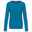 T-Shirt Dames Longsleeve - 100% katoen - Comfortabele Basic Sweaterlook Long Sleeve - Grijs - Maat S