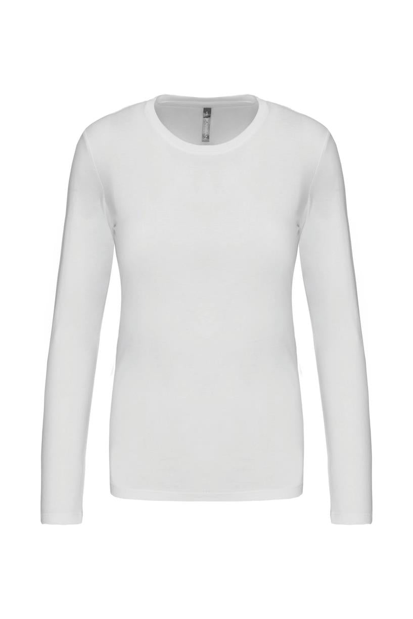 T-Shirt Dames Longsleeve - 100% katoen - Comfortabele Basic Sweaterlook Long Sleeve - Grijs - Maat S