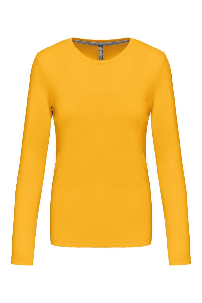 T-Shirt Dames Longsleeve - 100% katoen - Comfortabele Basic Sweaterlook Long Sleeve - Grijs - Maat S