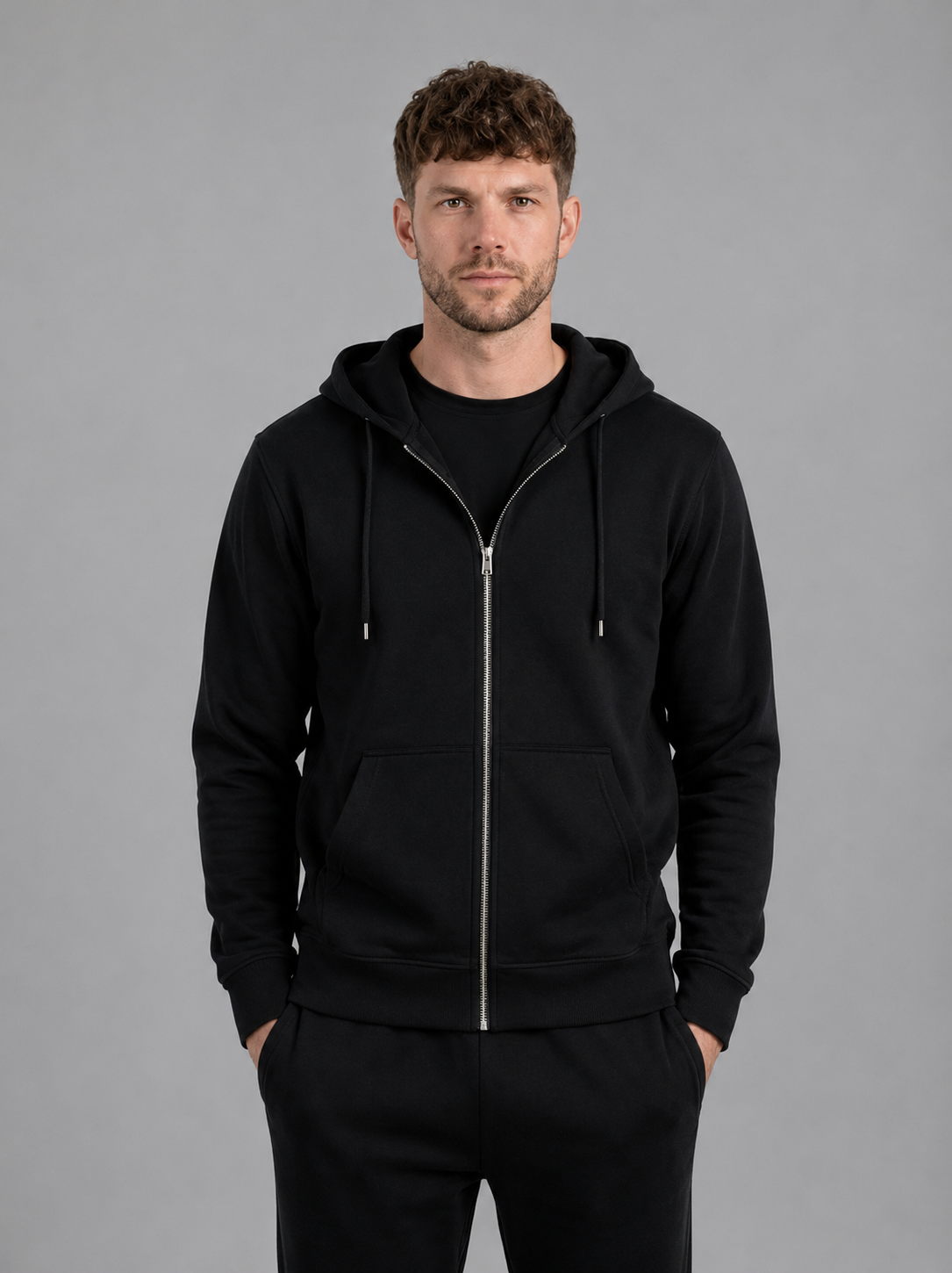 Modieuze Heren Hoodie met Ritssluiting - Comfortabele Katoenen Sweatshirt voor Casual Stijl en Sportieve Look