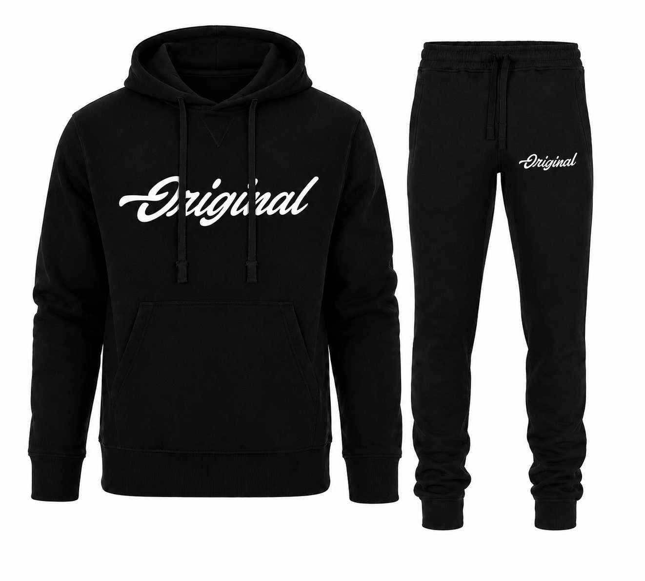 Stijlvolle Hoodie en Joggingbroek Set met 'Original' Print – Comfortabele & Trendy Casual Streetwear Voor Volwassenen