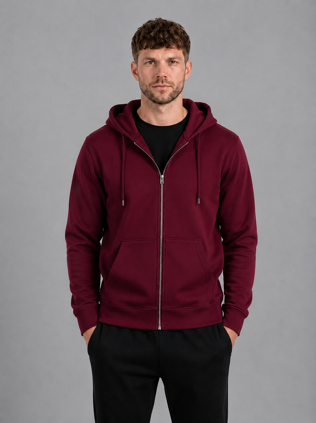 Basic Zip Trainingspak Heren – Hoodie met Rits en Joggingbroek