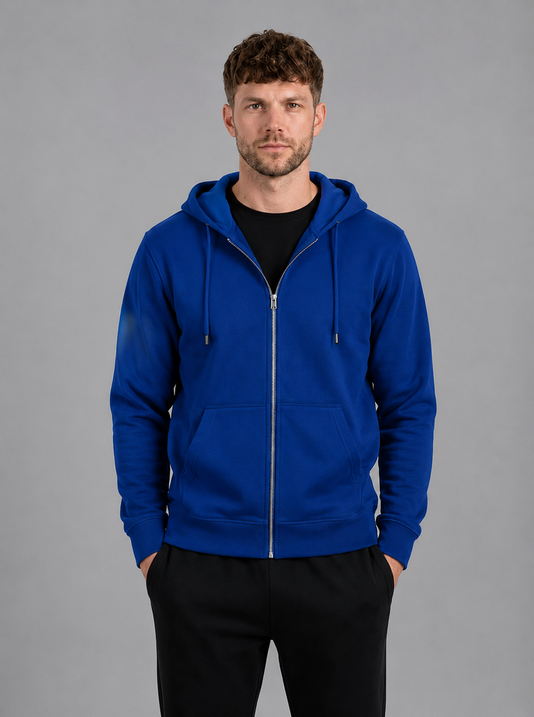 Basic Zip Trainingspak Heren – Hoodie met Rits en Joggingbroek